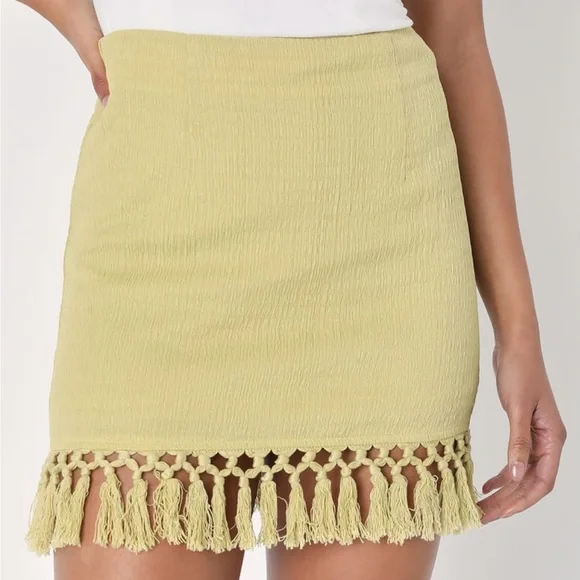 Lulus Fringe Skirt - NWOT - Picture 2 of 8